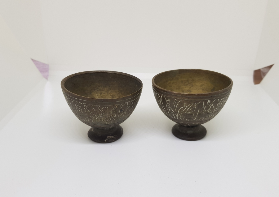 ÜZERİ AYETLERLE DEKORLU OSMANLI DÖNEMİ SÜLEYMANİYE İŞİ ÇİFT FİNCAN ZARFI