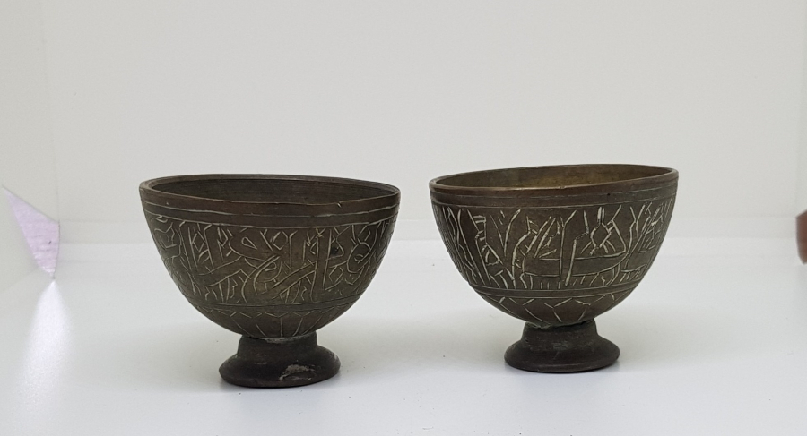 ÜZERİ AYETLERLE DEKORLU OSMANLI DÖNEMİ SÜLEYMANİYE İŞİ ÇİFT FİNCAN ZARFI