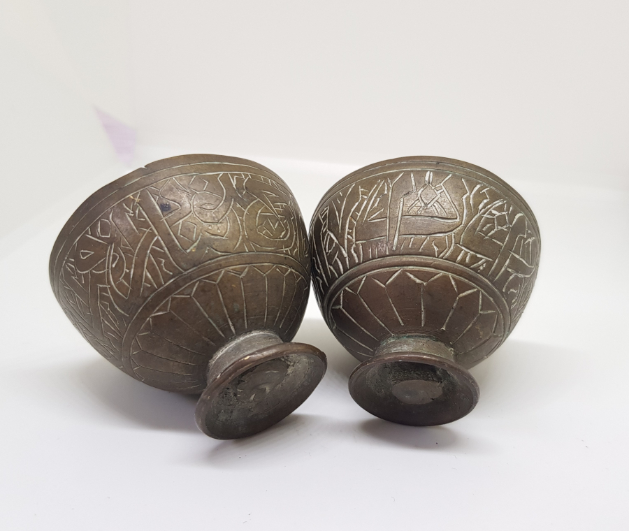 ÜZERİ AYETLERLE DEKORLU OSMANLI DÖNEMİ SÜLEYMANİYE İŞİ ÇİFT FİNCAN ZARFI