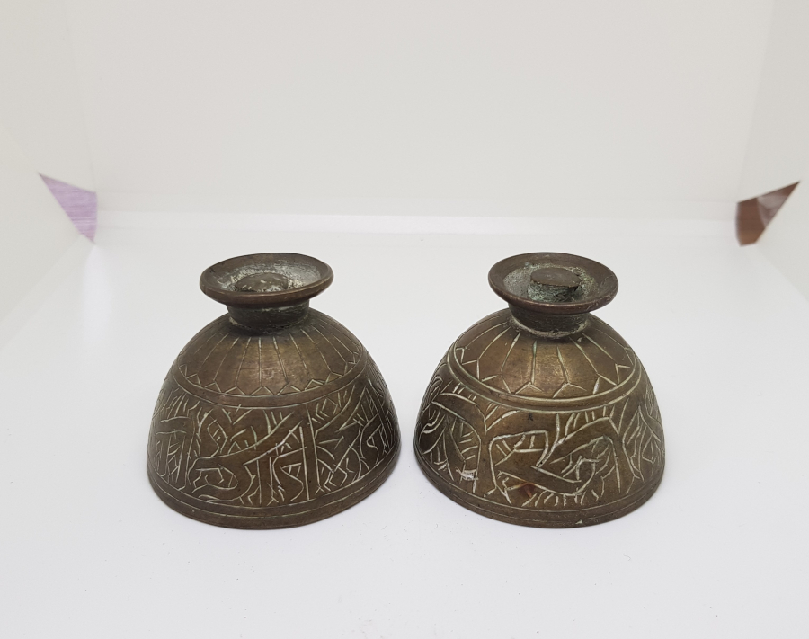 ÜZERİ AYETLERLE DEKORLU OSMANLI DÖNEMİ SÜLEYMANİYE İŞİ ÇİFT FİNCAN ZARFI