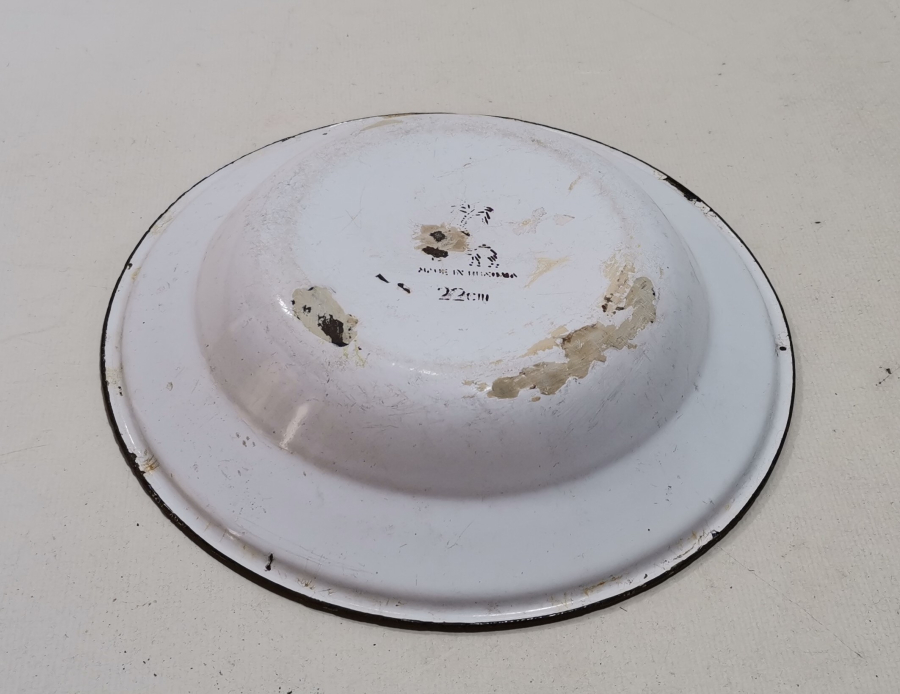 ÜZERİ DEVE FİGÜRLÜ OSMANLI DÖNEMİ EMAYE TABAK