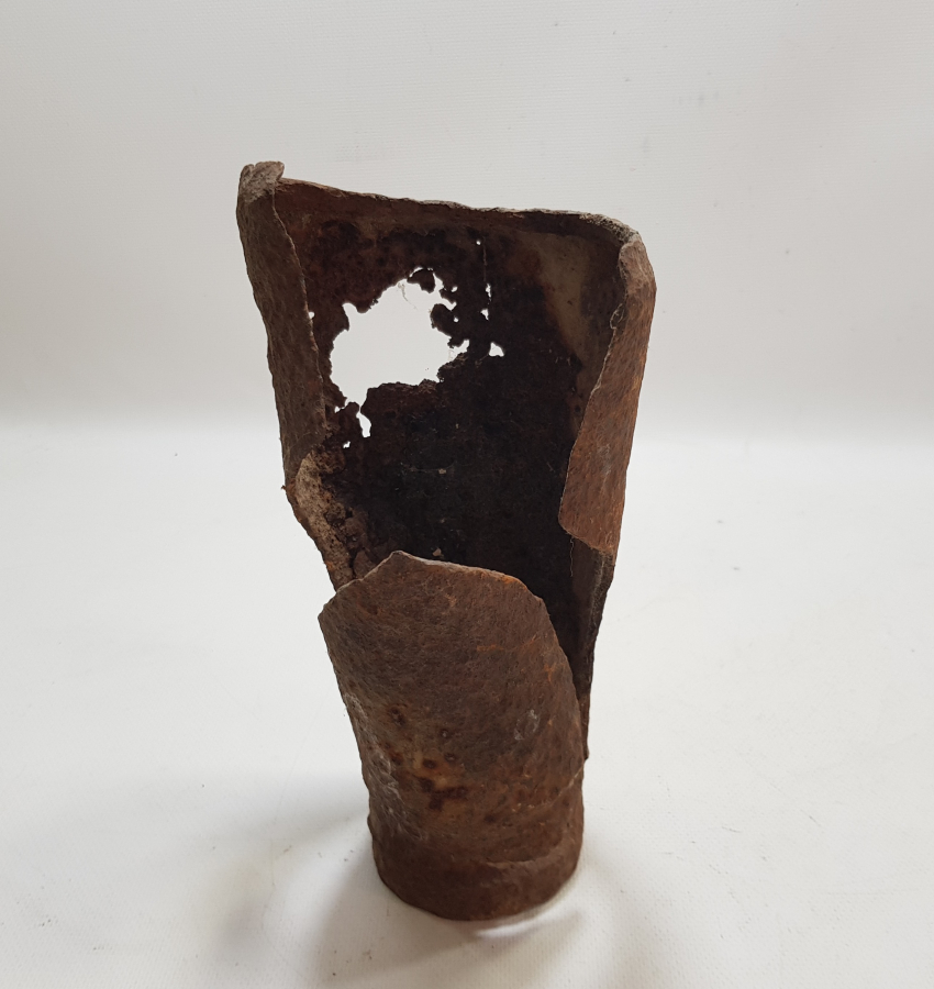 1. DÜNYA SAVAŞI DÖNEMİ PATLAMIŞ OSMANLI TOP MERMİSİ KOVANI