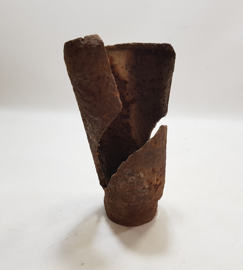 1. DÜNYA SAVAŞI DÖNEMİ PATLAMIŞ OSMANLI TOP MERMİSİ KOVANI