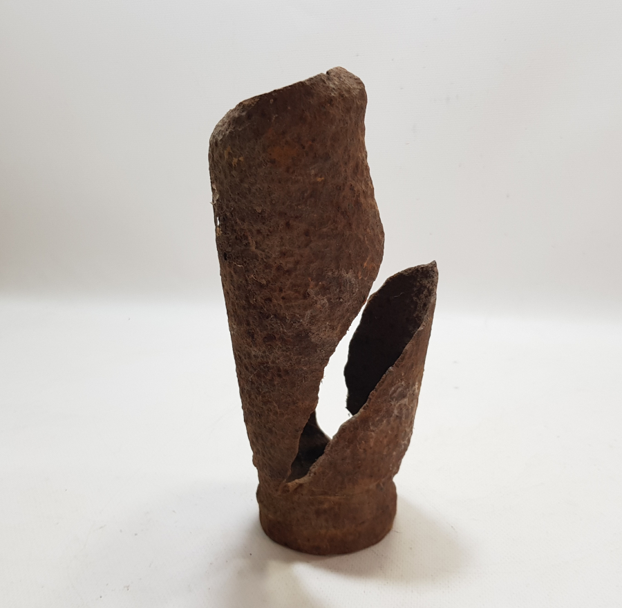 1. DÜNYA SAVAŞI DÖNEMİ PATLAMIŞ OSMANLI TOP MERMİSİ KOVANI