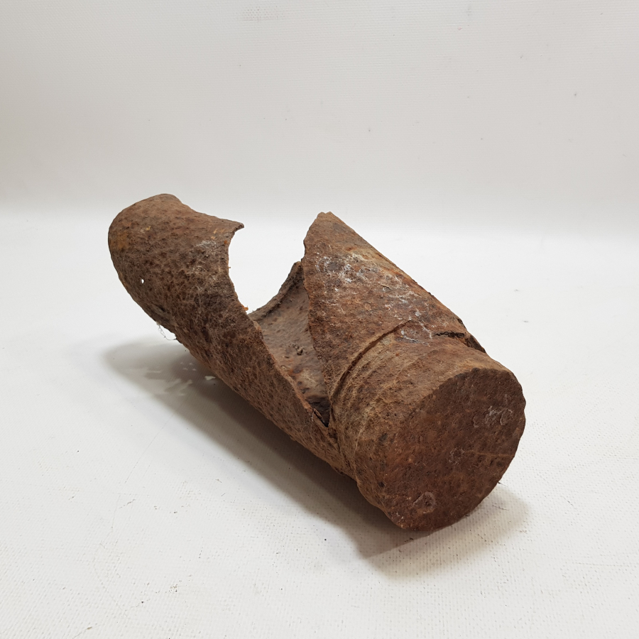 1. DÜNYA SAVAŞI DÖNEMİ PATLAMIŞ OSMANLI TOP MERMİSİ KOVANI