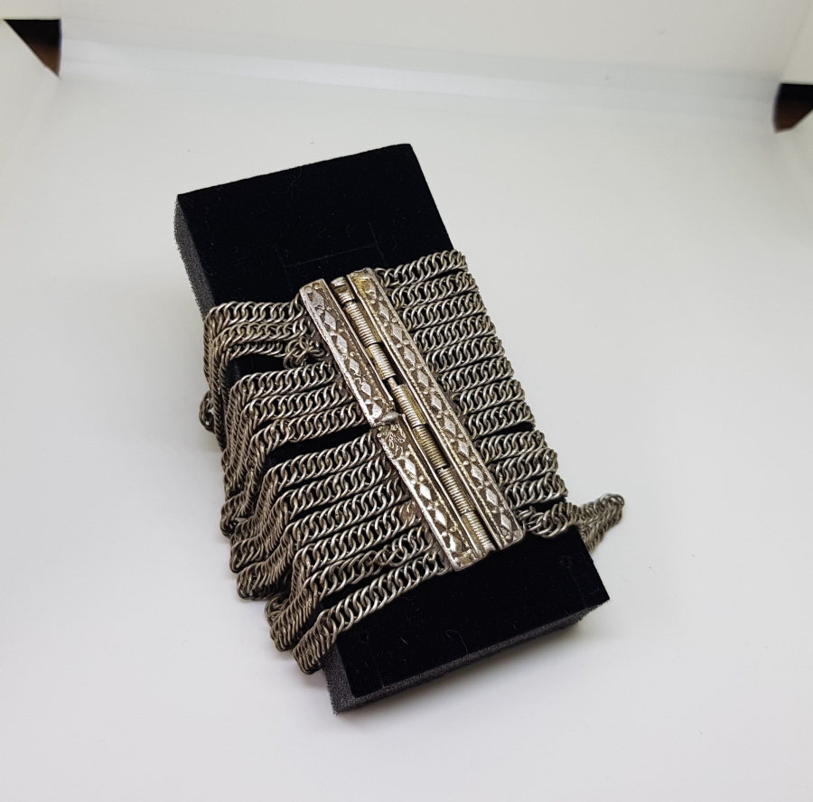 2. MAHMUT DÖNEMİ ÇOK NADİR BÜYÜK BOY GÜMÜŞ BİLEKLİK - BİLEZİK