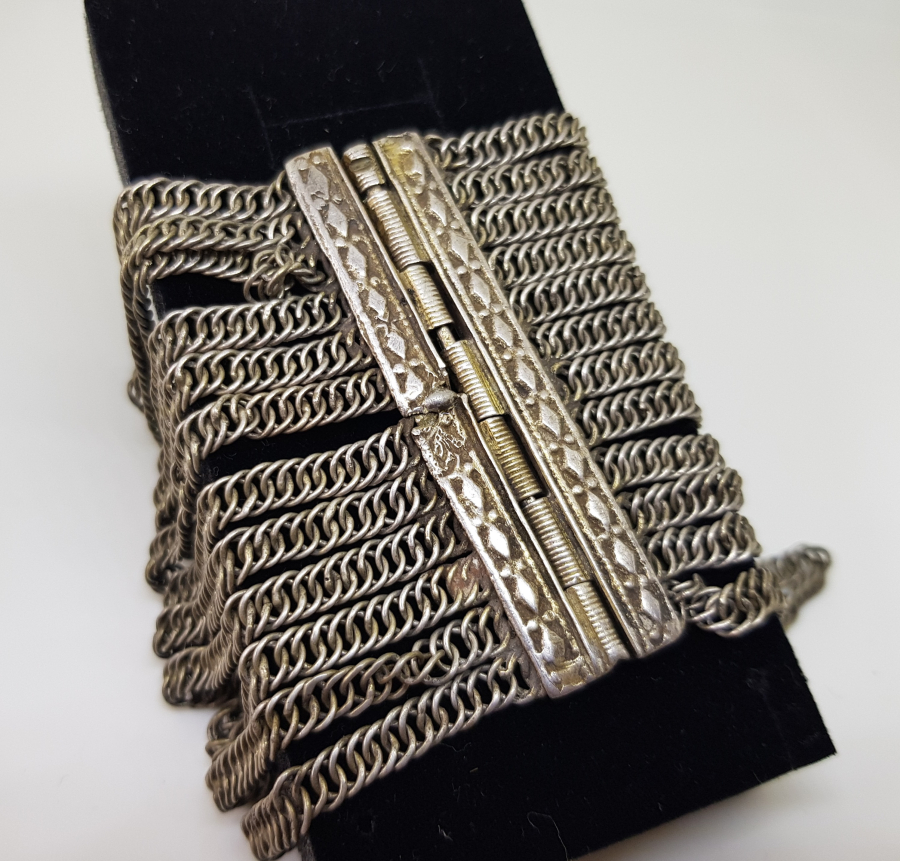 2. MAHMUT DÖNEMİ ÇOK NADİR BÜYÜK BOY GÜMÜŞ BİLEKLİK - BİLEZİK