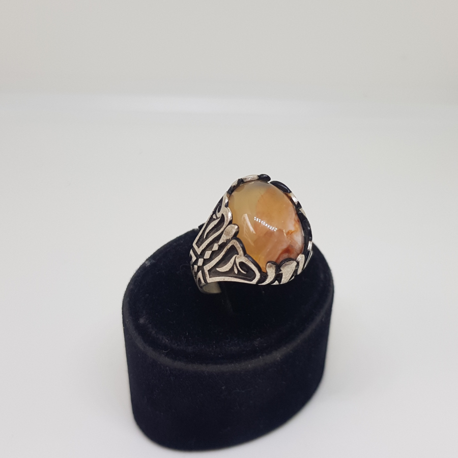 BAL AKİKLİ GÜMÜŞ YÜZÜK