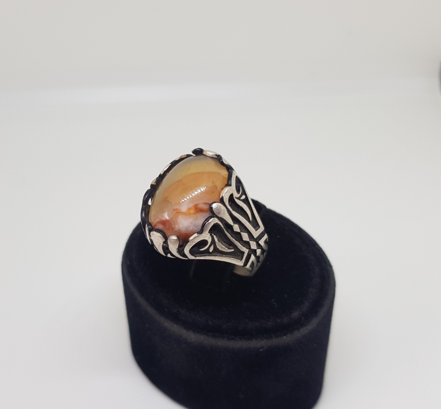 BAL AKİKLİ GÜMÜŞ YÜZÜK