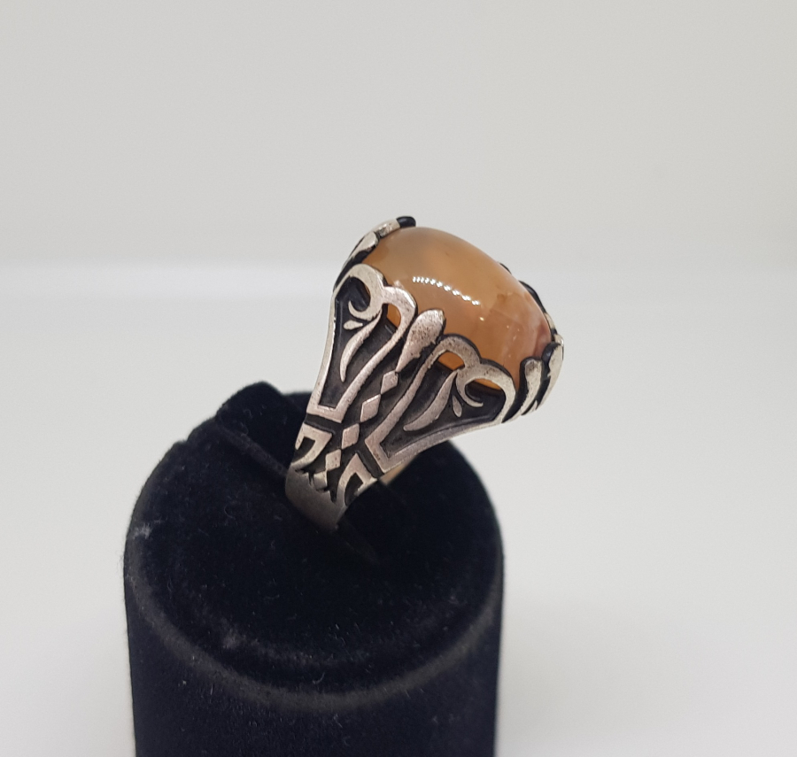 BAL AKİKLİ GÜMÜŞ YÜZÜK