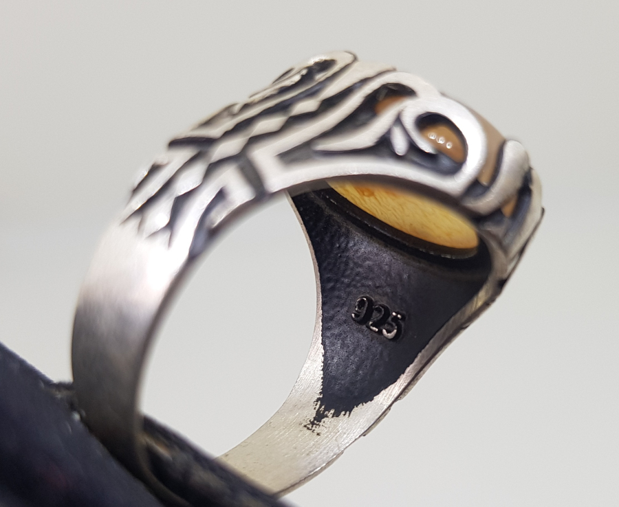 BAL AKİKLİ GÜMÜŞ YÜZÜK