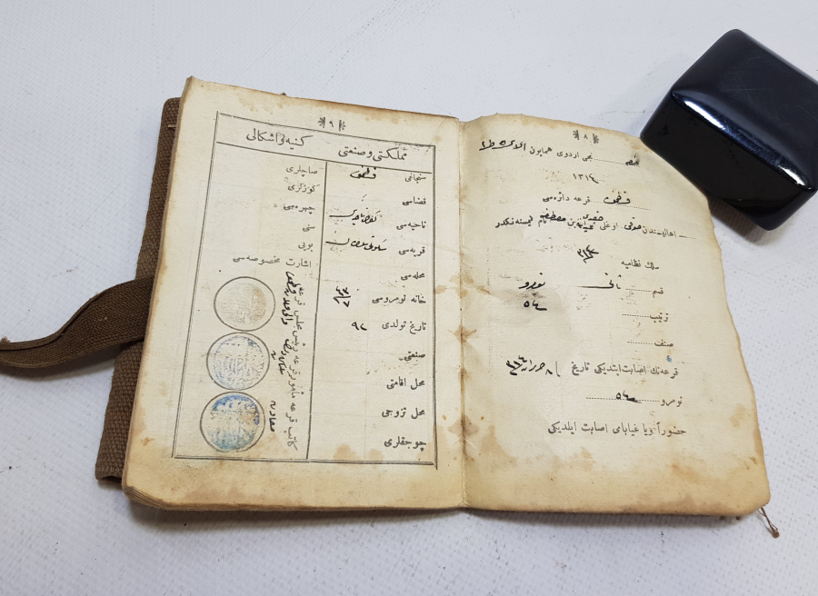 ORİJİNAL BAĞI VE KAMUFLAJIYLA ÇOK NADİR OSMANLI SUBAY MAAŞ CÜZDANI