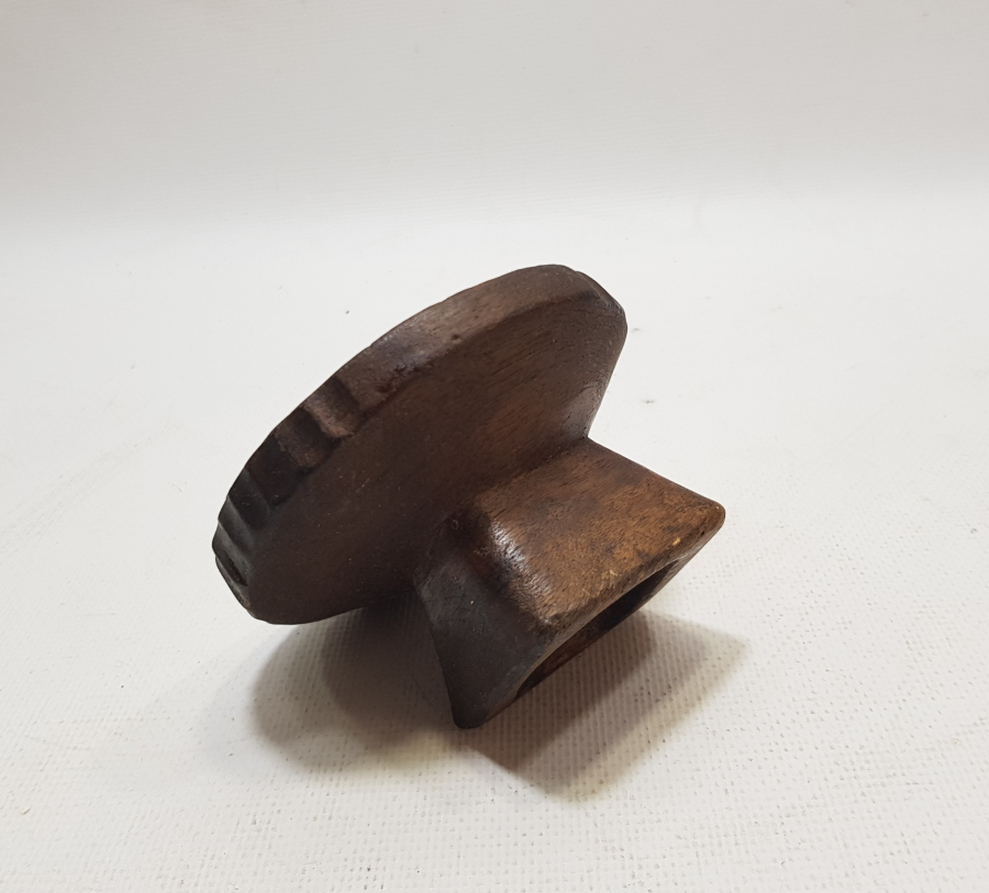 OSMANLI DÖNEMİ TEKKE İŞİ EL OYMA AHŞAP MACUN HAVANI