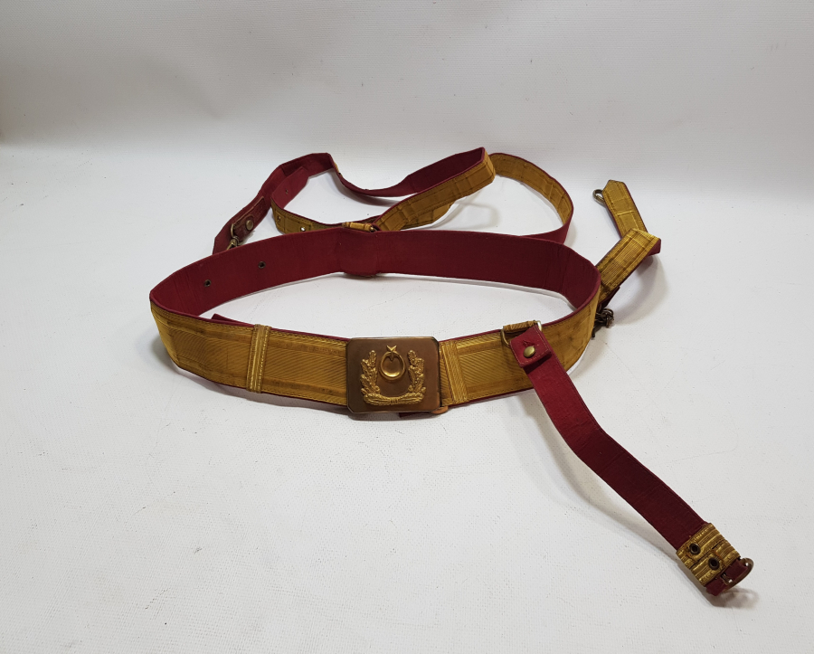 OSMANLI SON DÖNEM ÇOK NADİR SIRMALI SUBAY KEMERİ