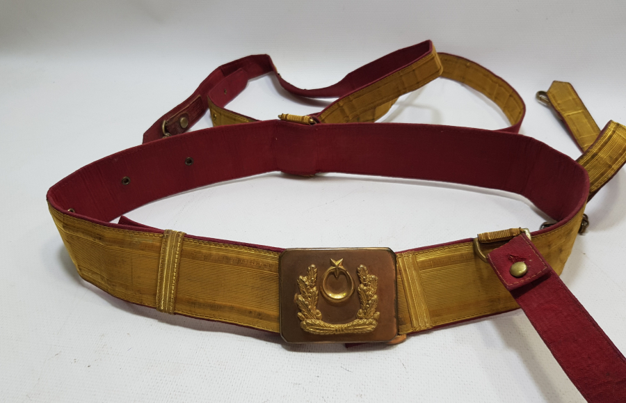 OSMANLI SON DÖNEM ÇOK NADİR SIRMALI SUBAY KEMERİ