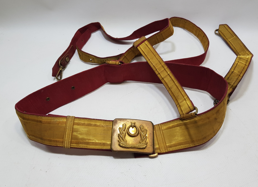 OSMANLI SON DÖNEM ÇOK NADİR SIRMALI SUBAY KEMERİ