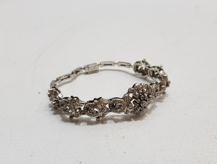 ÖZEL YAPIM ANTİKA PIRLANTA TAŞLI BİLEKLİK