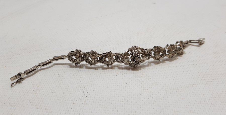 ÖZEL YAPIM ANTİKA PIRLANTA TAŞLI BİLEKLİK