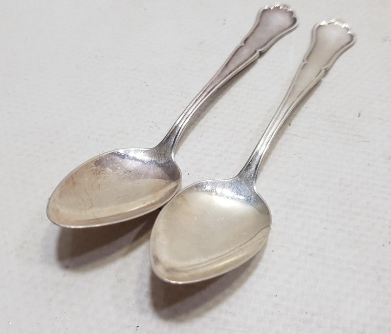 1900'LERDEN BİR ÇİFT GÜMÜŞ ÇAY KAŞIĞI
