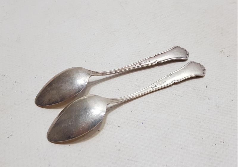 1900'LERDEN BİR ÇİFT GÜMÜŞ ÇAY KAŞIĞI