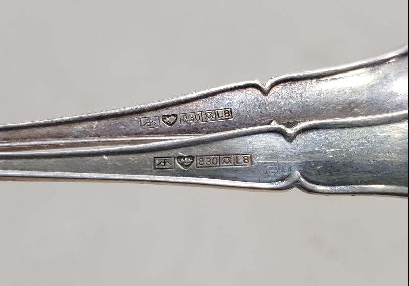 1900'LERDEN BİR ÇİFT GÜMÜŞ ÇAY KAŞIĞI