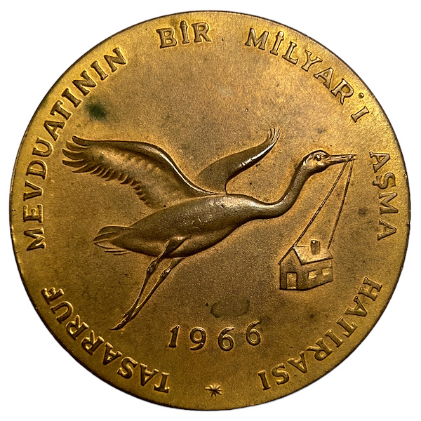 1966 YAPI VE KREDİ BANKASI DEV BOY NADİR MADALYON