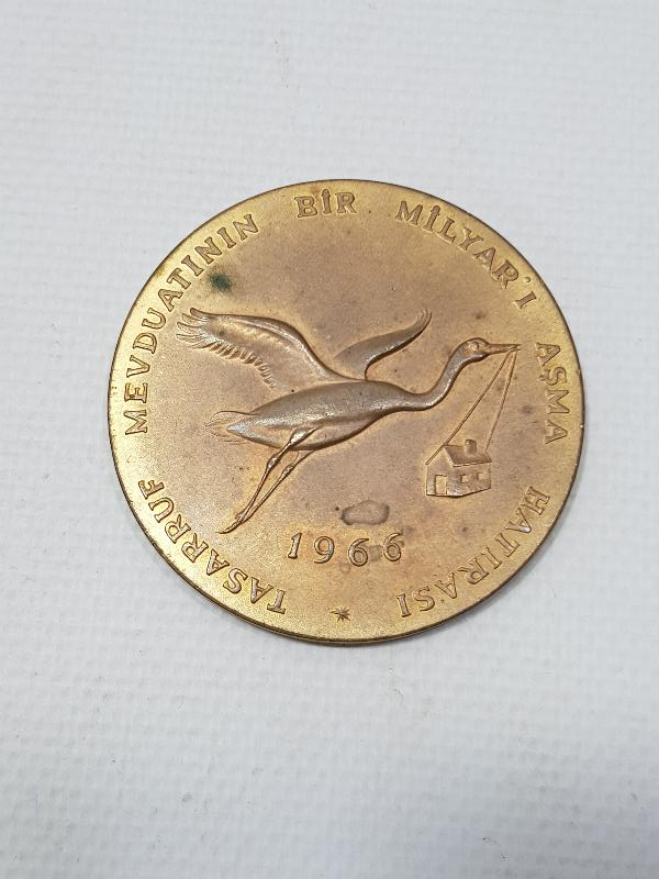 1966 YAPI VE KREDİ BANKASI DEV BOY NADİR MADALYON