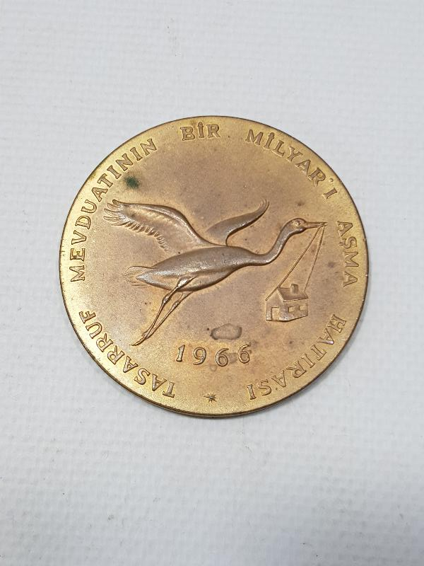 1966 YAPI VE KREDİ BANKASI DEV BOY NADİR MADALYON