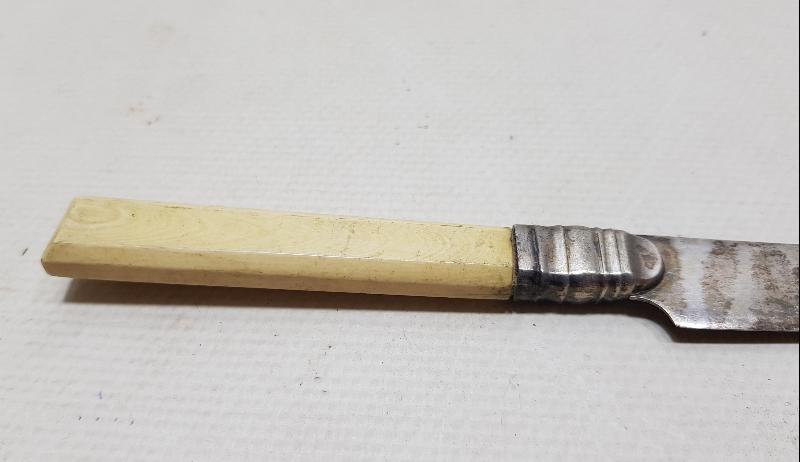 ANTİKA FİL DİŞİ SAPLI GÜMÜŞ MEYVE BIÇAĞI