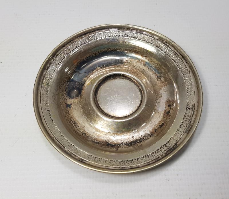 ANTİKA GÜMÜŞ KAHVE FİNCAN ZARFI TABAĞI