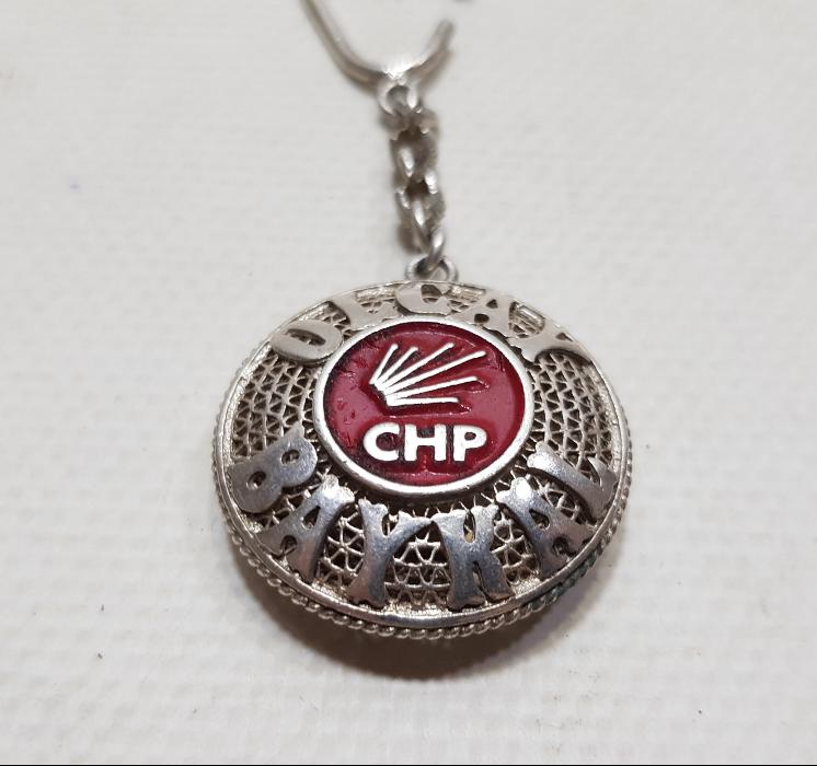 DENİZ BAYKAL & OLCAY BAYKAL & CHP KONULU GÜMÜŞ ANAHTARLIK
