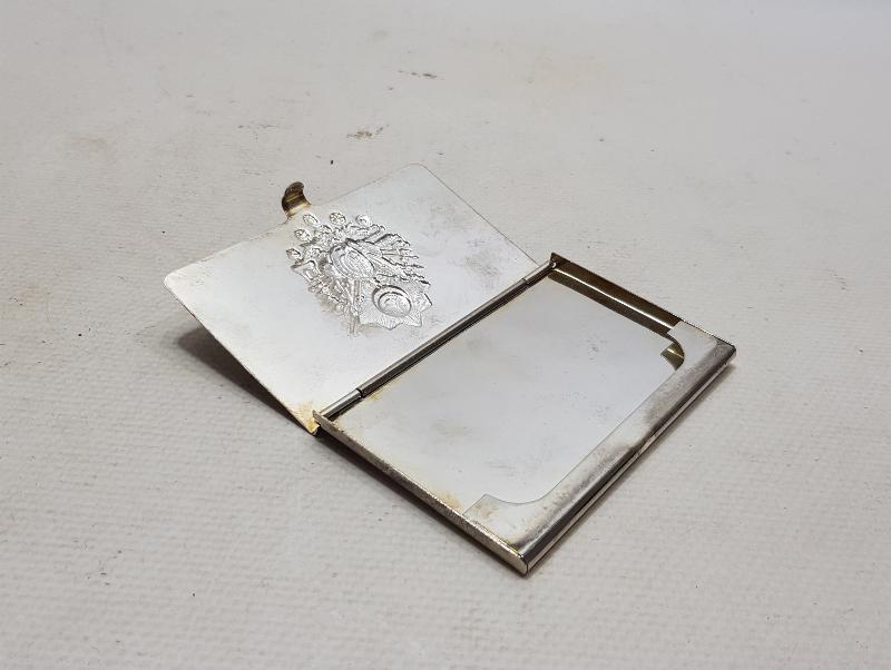 OSMANLI DEVLET ARMALI GÜMÜŞ KAPLAMA KARTVİZİTLİK