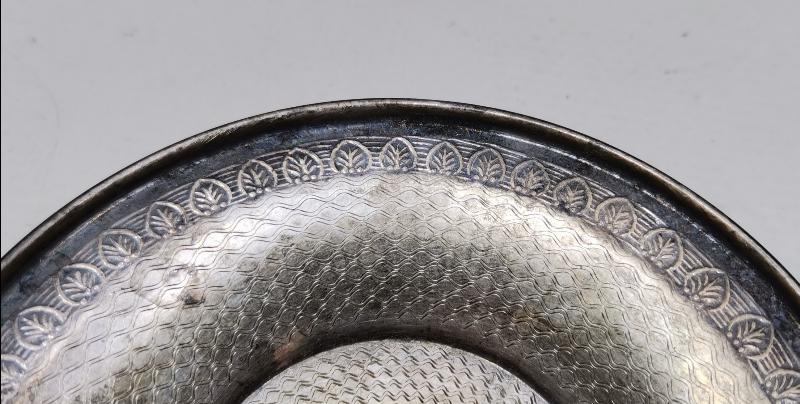 OSMANLI DÖNEMİ AZNAVUR İŞÇİLİKLİ GÜMÜŞ ÇAY TABAĞI