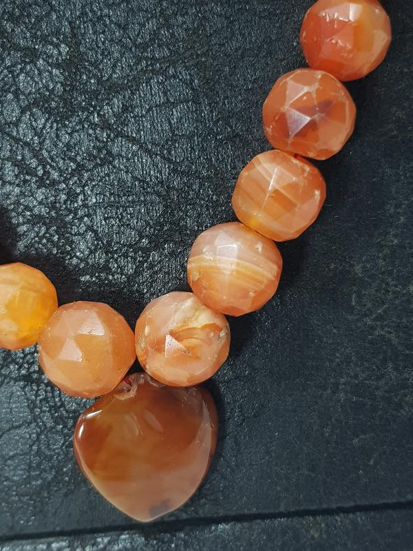 OSMANLI DÖNEMİ FASETA KESİM AKİK TAŞLI GERDANLIK