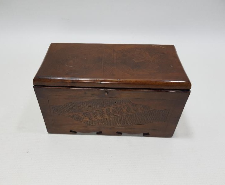 OSMANLI DÖNEMİ SİNOP CEZAEVİ İŞİ SINOPH YAZILI ÇOK NADİR AHŞAP KAHVE KUTUSU