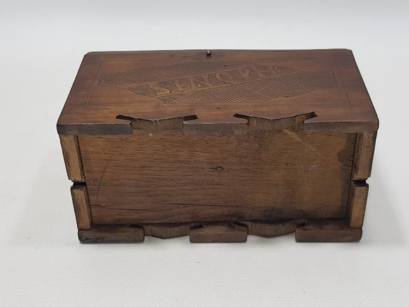 OSMANLI DÖNEMİ SİNOP CEZAEVİ İŞİ SINOPH YAZILI ÇOK NADİR AHŞAP KAHVE KUTUSU