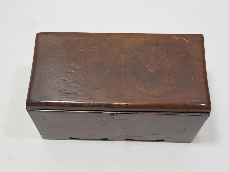 OSMANLI DÖNEMİ SİNOP CEZAEVİ İŞİ SINOPH YAZILI ÇOK NADİR AHŞAP KAHVE KUTUSU