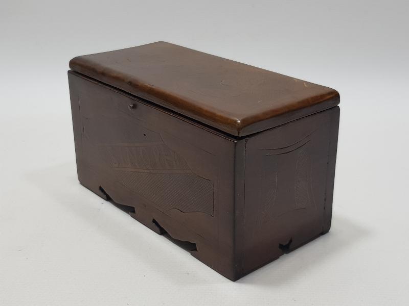 OSMANLI DÖNEMİ SİNOP CEZAEVİ İŞİ SINOPH YAZILI ÇOK NADİR AHŞAP KAHVE KUTUSU