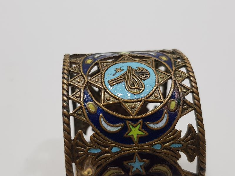 OSMANLI DÖNEMİ TUĞRALI VE AY YILDIZLI MİNELİ SARAY İŞİ PEÇETELİK