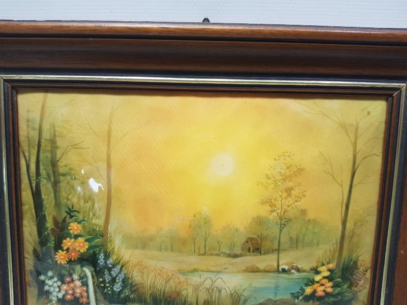 FRANSIZ SANATÇI İŞİ ANTİKA BAKIR ÜZERİ EL BOYAMA RESİM