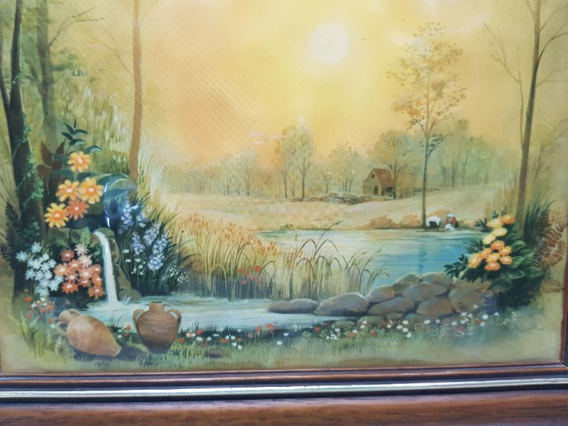 FRANSIZ SANATÇI İŞİ ANTİKA BAKIR ÜZERİ EL BOYAMA RESİM