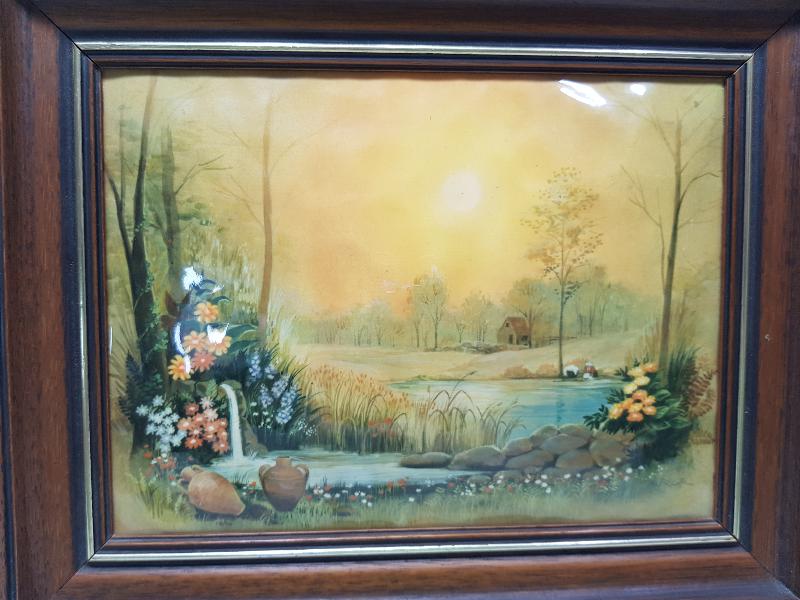 FRANSIZ SANATÇI İŞİ ANTİKA BAKIR ÜZERİ EL BOYAMA RESİM