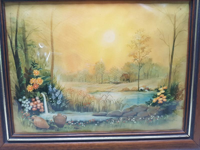 FRANSIZ SANATÇI İŞİ ANTİKA BAKIR ÜZERİ EL BOYAMA RESİM