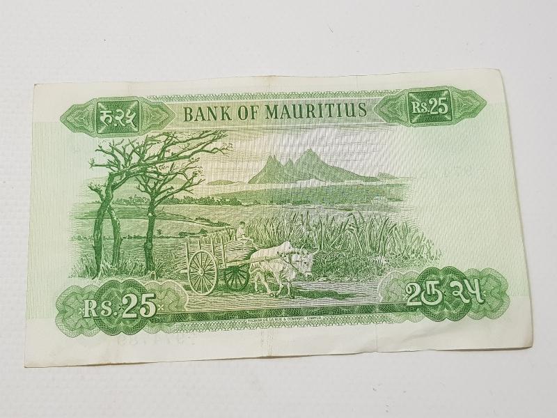 MAURITIUS 25 RUPEES ÇOK NADİR KAĞĞIT PARA