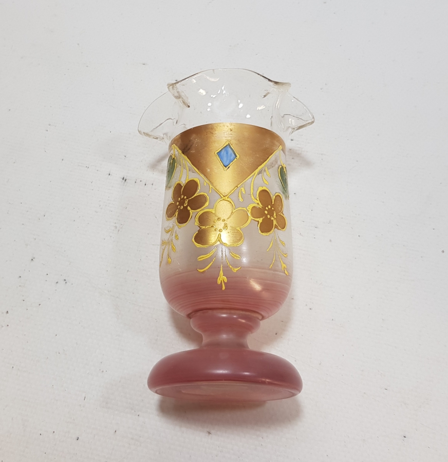 OSMANLI DÖNEMİ ALTIN SIVAMA İŞÇİLİKLİ ÇOOK NADİR KRİSTAL KAŞIKLIK