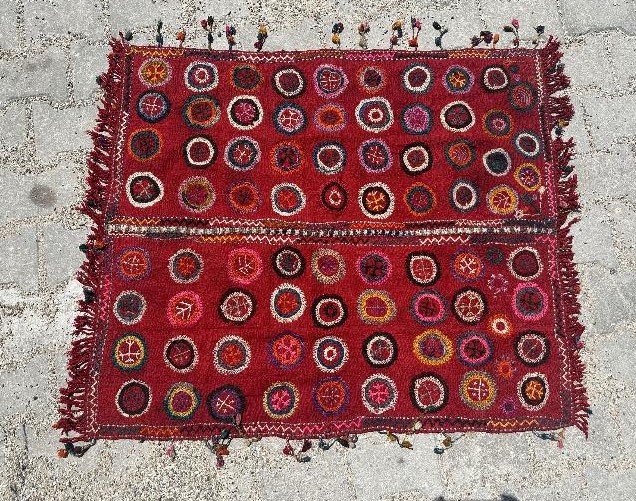 OSMANLI DÖNEMİ AYVALIK - BERGAMA YEDİ MAHALLE İHRAMLIK KİLİM ÇOK NADİR