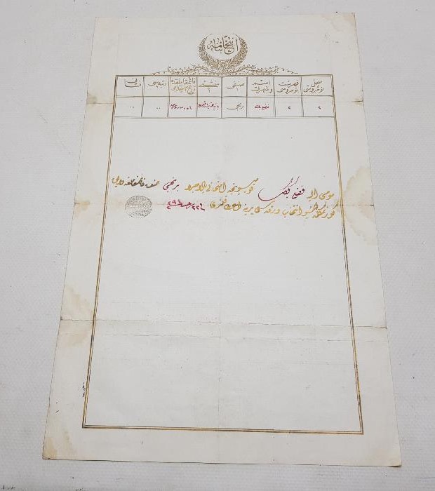 OSMANLI DÖNEMİ ÇOK NADİR KAYMAKAMLIK BERATI