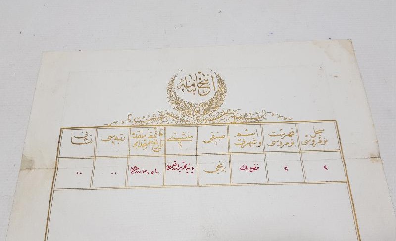 OSMANLI DÖNEMİ ÇOK NADİR KAYMAKAMLIK BERATI