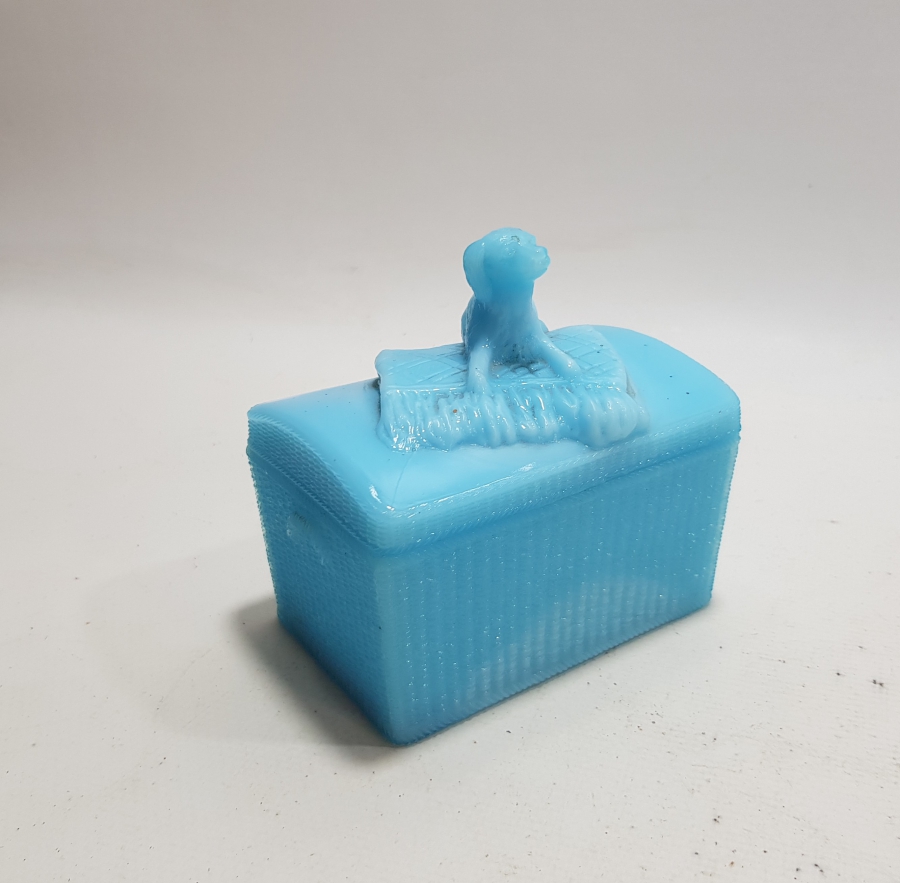 OSMANLI DÖNEMİ KAPAĞI KÖPEK FORMLU TUTAMAÇLI OPAL ŞEKERLİK