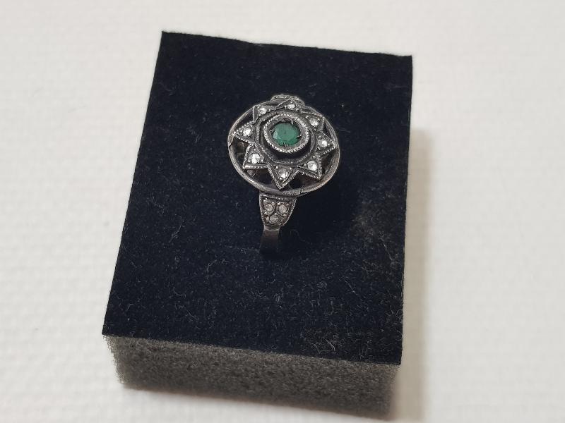 OSMANLI DÖNEMİ ZÜMRÜT TAŞLI ELMAS YÜZÜK